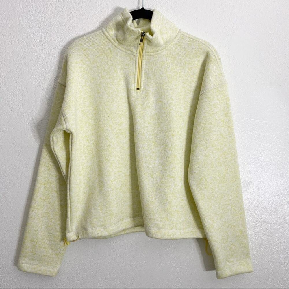 Thread & Supply Pale Yellow Quarter Zip Pullover Size XS